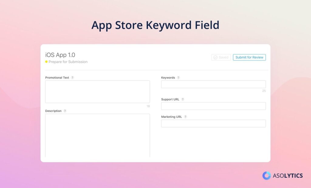 App Store Keywords Fiilds